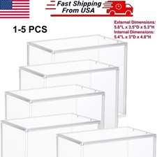 Magnetic Booster Box Acrylic Case   5mm Thick, Sliding Lid, Protective Display