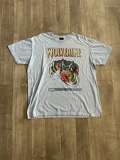 Vintage 2000s Marvel Mad Engine Wolverine Tee Men’s Large Blue Super Hero Comic