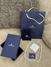 Image of Swarovski Crystal Angelic Tennis Silver Necklace Brand New Authentic