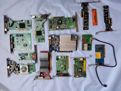 Grafikkarten Soundkarten Netzkarten KONVOLUT   ASUS ATI WinFast Radeon Netgear