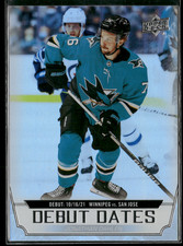 Jonathan Dahlen 2022-23 UD Debut Dates Rookie Insert Card #DD-10 San Jose Sharks. rookie card picture