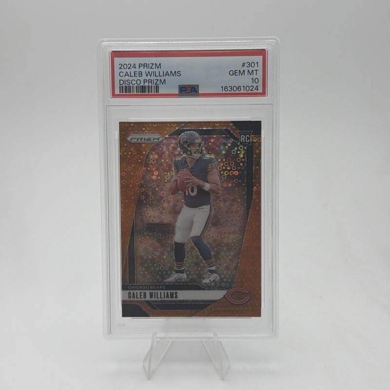 Caleb Williams PSA 10 RC 2024 Panini Prizm Disco #301 Chicago Bears Rookie Card