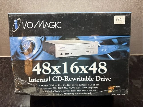 I/O MAGIC 48X16X48 Internal CD-Rewritable Drive (DR-CDRW4848) NEW SEALED
