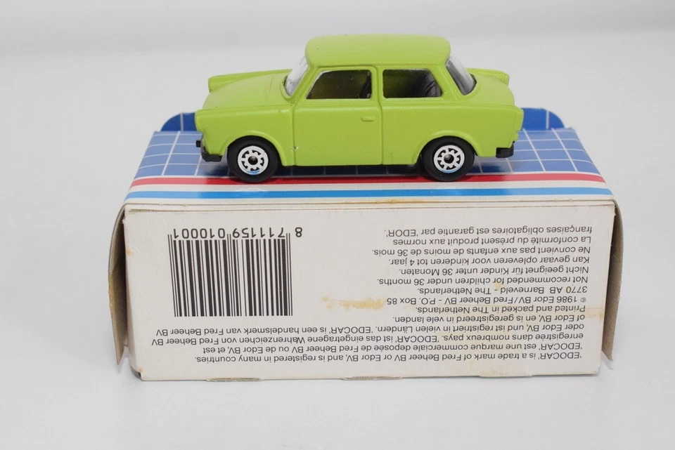 B86 1:60 3 pollici 3 pollici edocar trabant giallo nuovo con scatola - Immagine 2 di 4