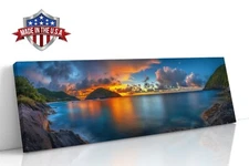 The Ember Coast Canvas Print for Home Decor, Sunset Wall Decor Art Poster