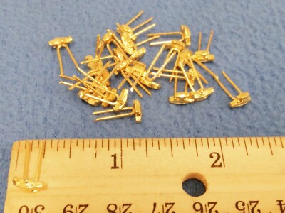 LOT OF 25 - RIBBON ATTACHMENTS DEVICES GOLD TONE ROTC LANTERNS LAMPS - NEW