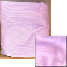 Lambs  Ivy Pink White Pinstripe Crib/Toddler Bed Fitted Sheet Cotton-Polyester