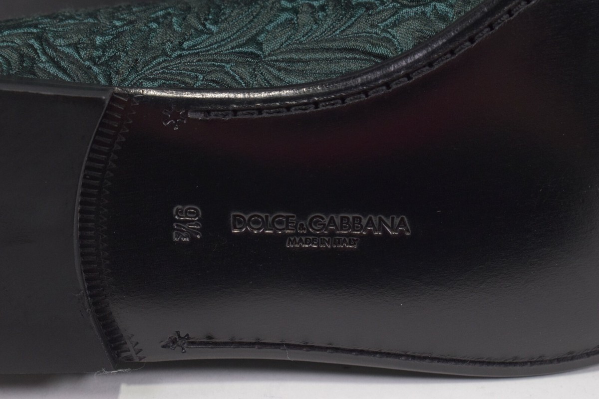 Dolce&Gabbana NWB Loafers / Slippers Size 42.5 9.5 US Dark Green Floral Motif Dolce&Gabbana NWB Loafers / Slippers Size 43.5 10.5 US Dark  main image 3