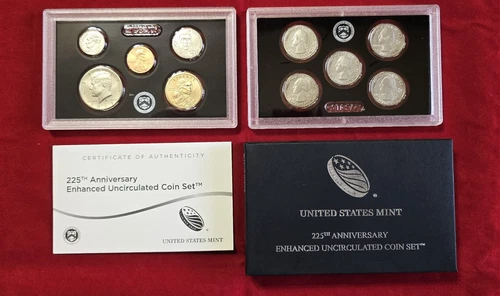 2017-S 225th Anniversary Enhanced Uncirculated Coin Set in OGP Box/COA (17XG-T