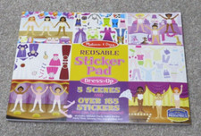 NEW Melissa  Doug Reusable Sticker Pad "Dress-Up" - 5 Scenes/165 Stickers