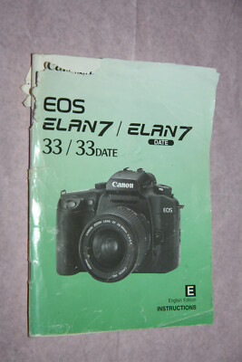 Bedienungsanleitung für die Kamera Canon EOS ELAN 7 / 33 in ENGLISCH