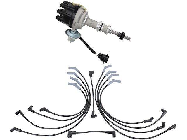 Ignition Distributor and Spark Plug Wire Set fits 83JMHK