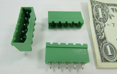 10 Phoenix 5-Pin 10A Male Vertical Shrouded Headers 1755765 MSTBVA 2.5/5-G-5.08