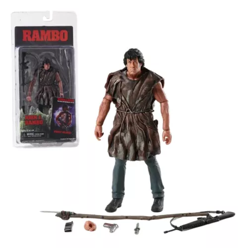 NECA First Blood John J Rambo Survival Version 7" Action Figure Stallone New Box - Picture 1 of 14
