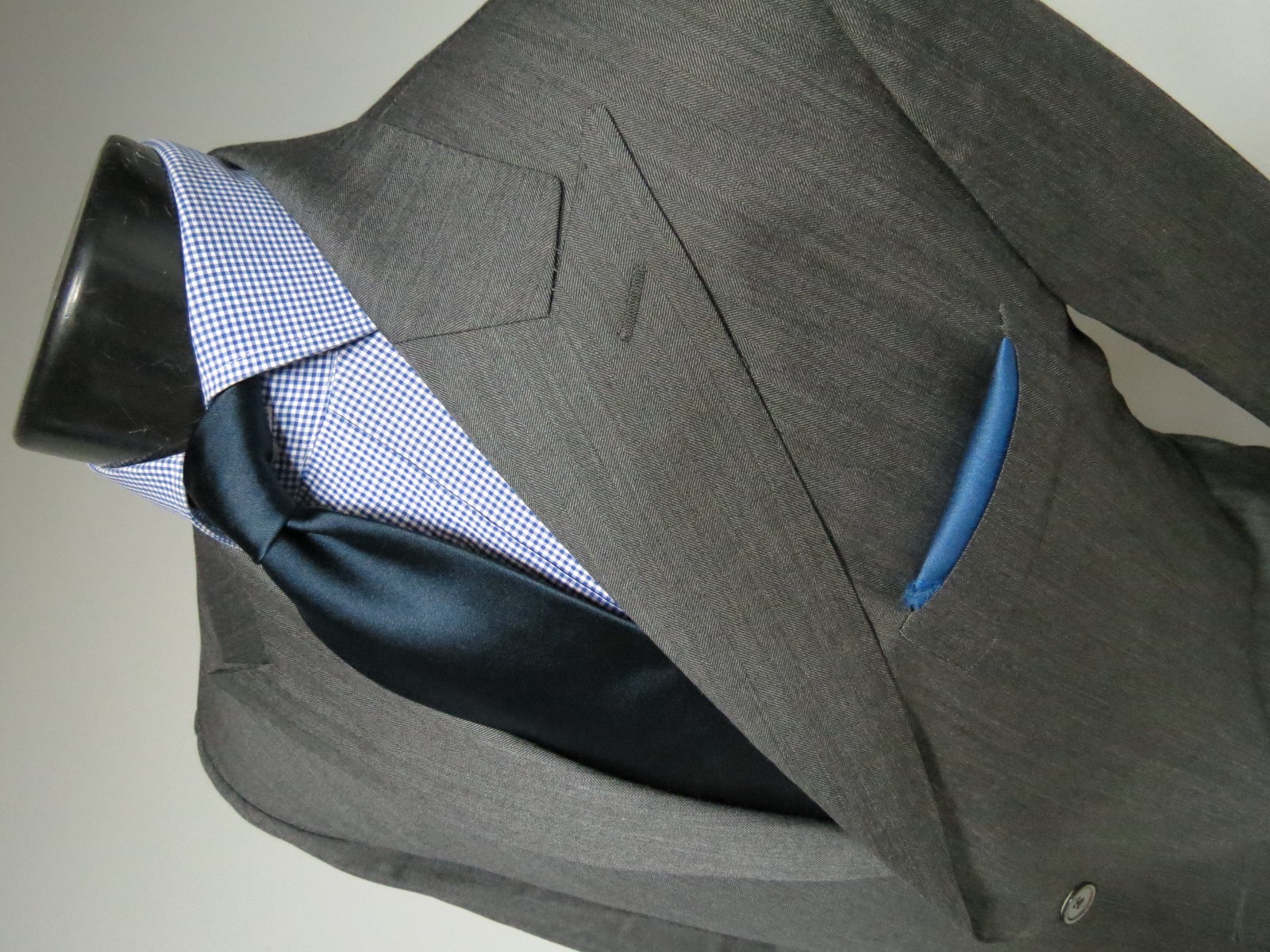 FILA Cappotto sportivo Savile Row Inspired mezza tela risvolto a freccette rifinito a mano 40 S