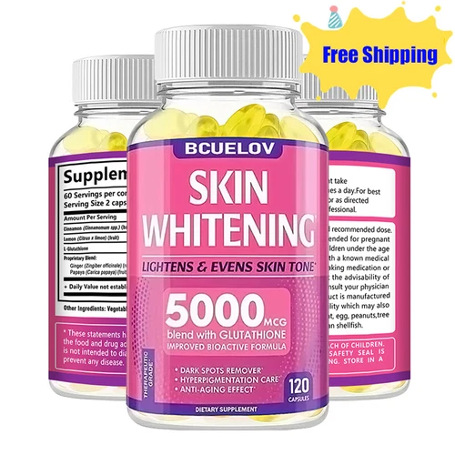 Skin Whitening With L-Glutathione 5000mcg Dark spot Brightening Capsules