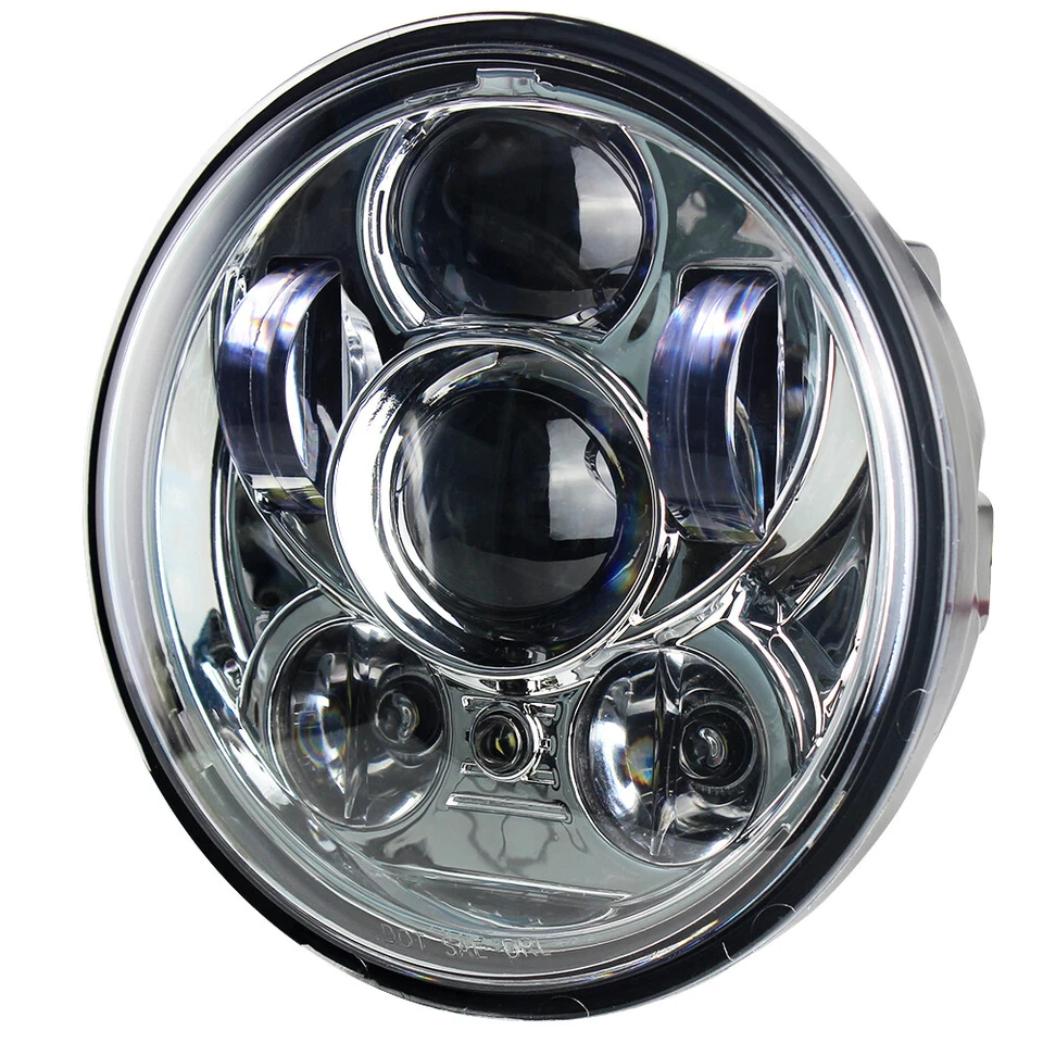 Farol de LED cromado Eagle Lights 5 3/4" Yamaha Bolt Raider Road Star XVS650 - Imagem 2 de 4