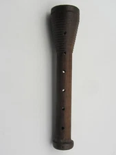 Vintage Wooden Bobbin Textile Spool Spindle 12.25" Tall