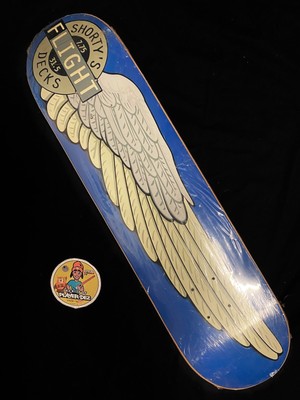 RARE Vintage Shorty s Flight Blue Wing 7.75 Skateboard Deck MUSKA In Shrink