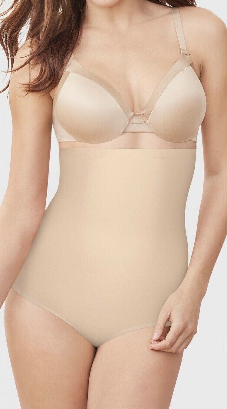 Maidenform Cool Comfort High Waist Brief Size M 12 in Nude Beige with Light Control