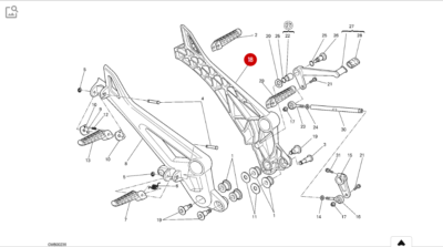 82411451C DUCATI MONSTER 796 BRACKET, LEFT FOOT REST HOLDER