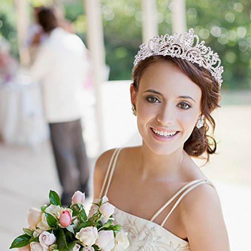 Didder Silver Crystal Tiara Crowns for Women Girls Elegant Princess Crown wit... - Picture 4 of 7