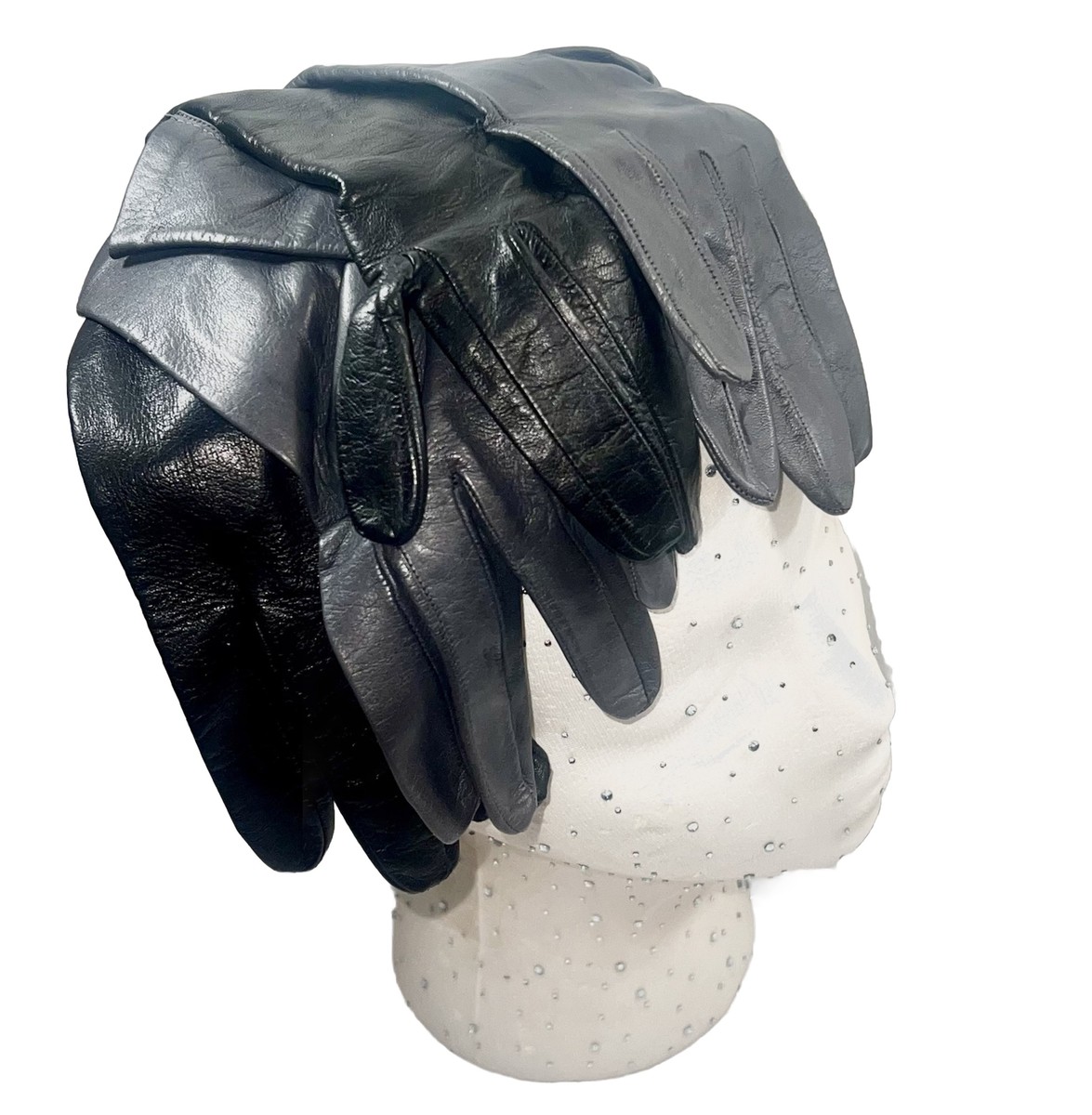 Rare DOLCE & GABBANA F/W 2009 Black & Gray Glove Headpiece