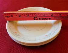 [RETIRED] 5 Corelle *CALICO ROSE* Sandstone Beige 7 1/4" SALAD PLATES 1985-1993