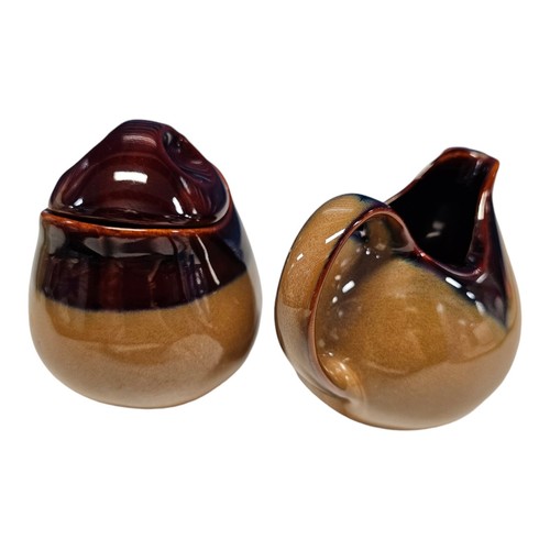 Sango Nova Brown 4933 Creamer and Sugar Bowl with Lid NO Chips or Crazing - Picture 5 of 10