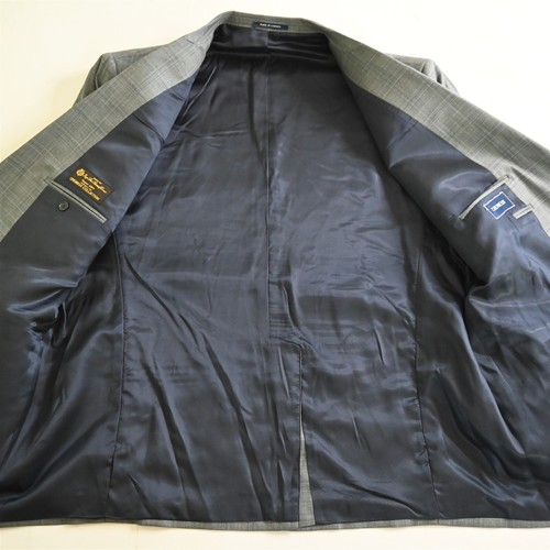 Daniel Cremieux 52R 42x29 Gray Plaid Loro Piana Super 130s Jacket Pants Suit - Picture 6 of 12
