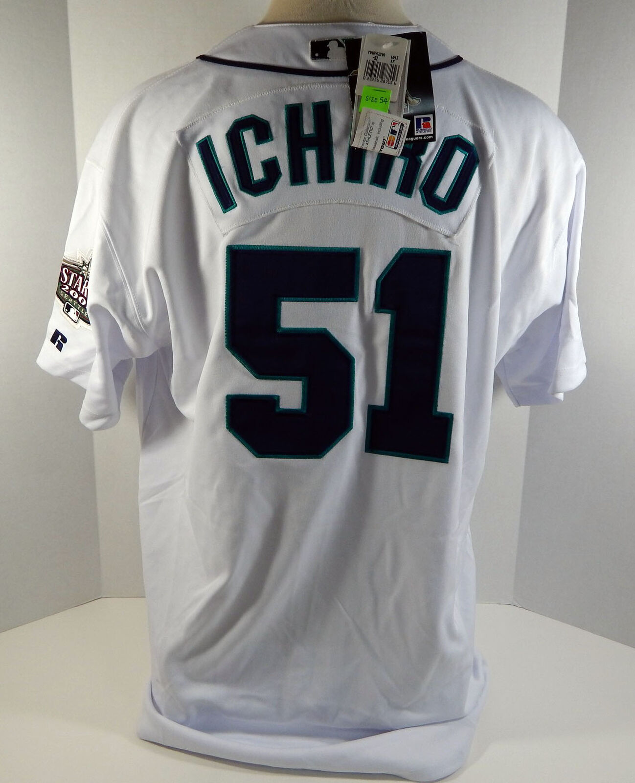 2001 Ichiro Seattle Mariners Authentic Russell MLB Jersey Size 52 – Rare  VNTG