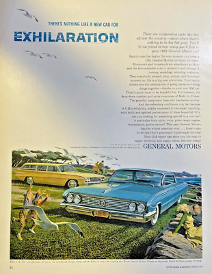 Vintage Magazine Advertisement 1961 General Motors Cars