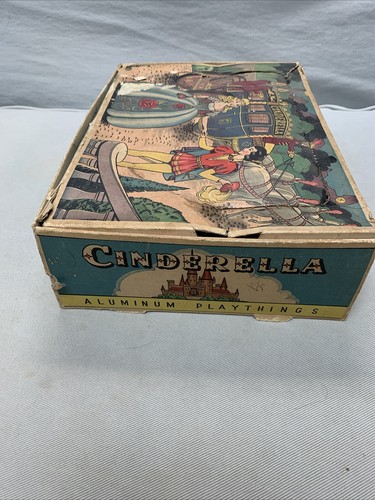 Rare Vintage 1940's Cinderella Aluminum Playthings Furniture Set Original Box - Picture 19 of 23