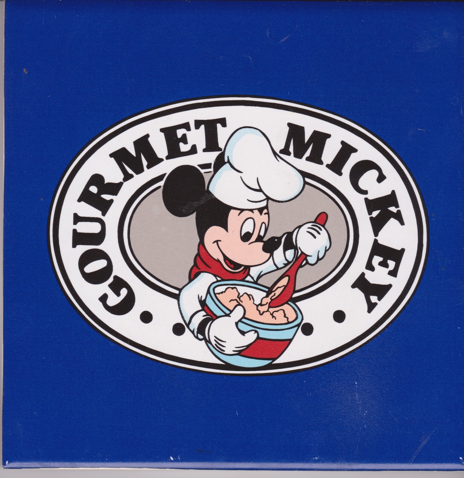 Disney Gourmet Mickey Chef 6” Blue Ceramic Trivet Tile 6" x 6". MIckey