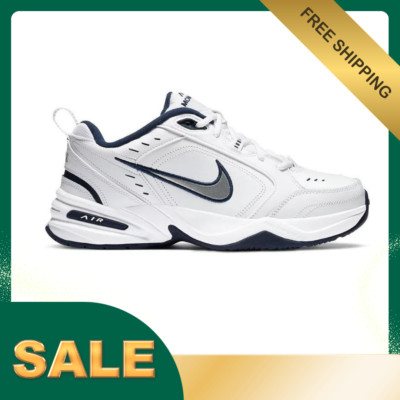 [HOT SALE] Nike Air Monarch IV Men's Cross-Training Shoes(Width: 4E)-White Navy
