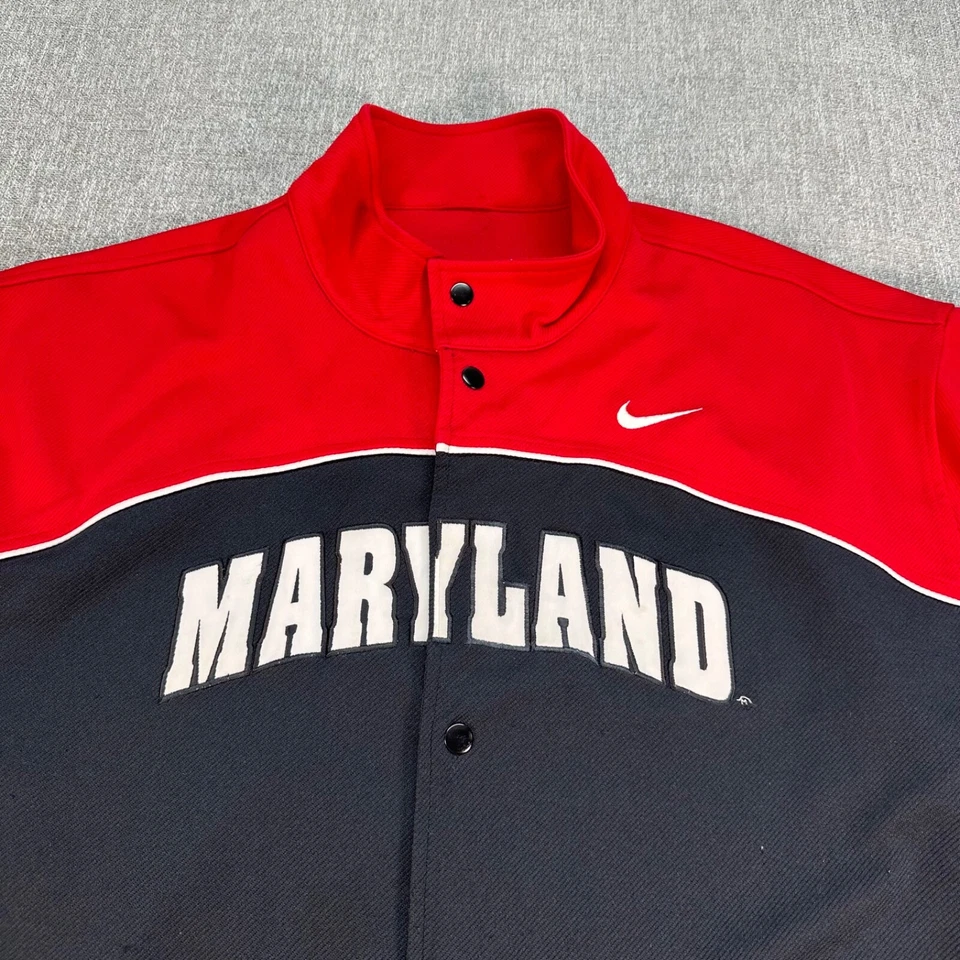 Camiseta deportiva Nike Elite Maryland Terrapins para hombre XXL roja negra abotonada Foto 3 de 4