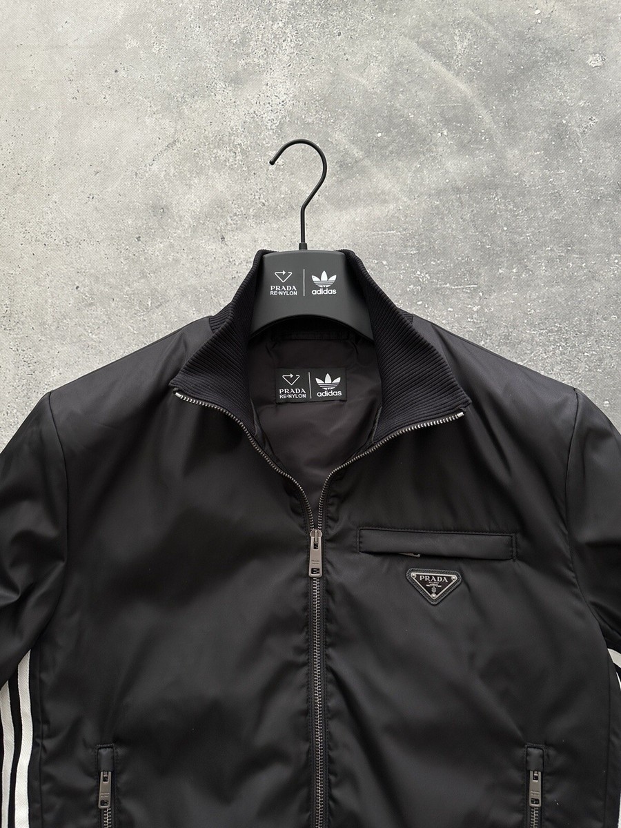ADIDAS for PRADA RE-NYLON TRACK FULL ZIP JACKET BLACK MEN'S ADIDAS for PRADA RE-NYLON TRACK FULL ZIP JACKET BLACK MEN'S