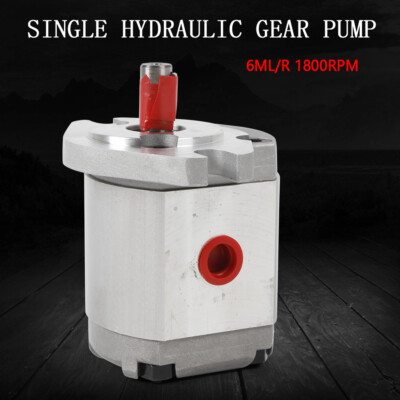 Mini High Pressure Hydraulic Gear Pump SAE Flat Key 6ML/R