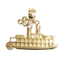 New 14k Gold Riverboat Pendant