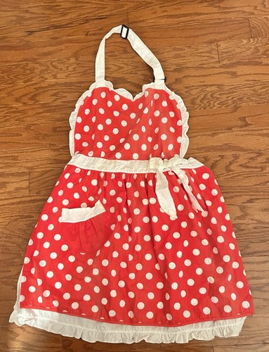 Disney Parks Minnie Mouse themed Apron Sz Adult 100% Cotton Very Good Cond!