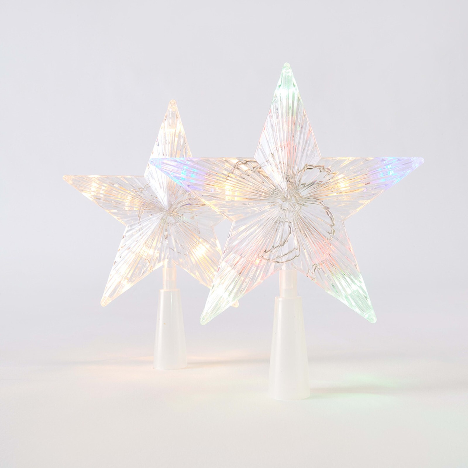 Christmas Star Tree Topper Light Up Xmas Ornament Home Party Decor Gift