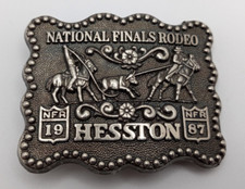 1987 Hesston National Finals Rodeo NFR Limited Edition ADM Collector Belt Buckle