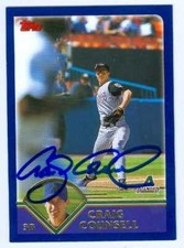 Craig Counsell autographed Baseball Card (Arizona Diamondbacks) 2003 Topps #189