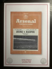 1953-54 Arsenal v Blackpool FA Charity Shield Programme PRINT