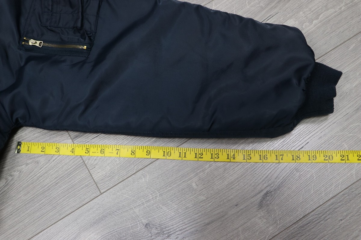 ALPHA INDUSTRIES N2B Vintage 80s Navy blue Nylon Bomber Jacket