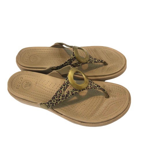 leopard print thong sandals