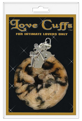   Plush Love Cuffs Lion Tiger Print Fetish Hand Cuffs & Restraints Bondage 