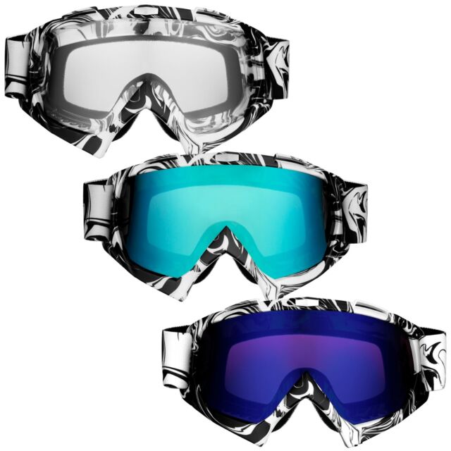 Motocross Brille weiß Motorradbrille Endurobrille Schutzbrille Racingbrille