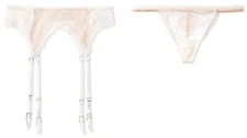 VICTORIAS SECRET DREAM ANGELS I DO BRIDAL LINE THONG V-STRING PANTY GARTER BELT