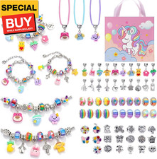 Charm Bracelet Making Kit,Unicorn/Mermaid Crafts Gifts Set for Girls Teens Age 4